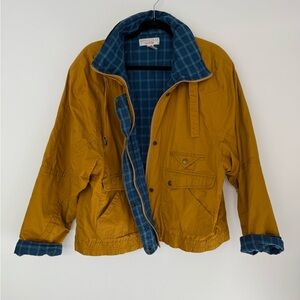 Vintage Cambridge Classics Jacket 100% Cotton Zip-Up Snaps Size L Coat‎ plaid